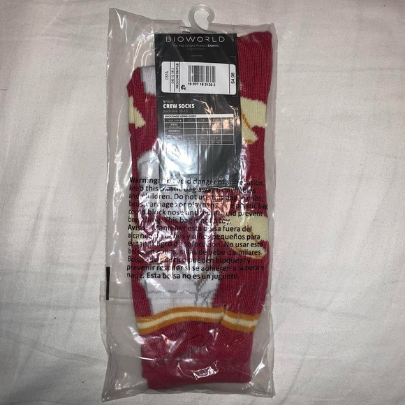 Maroon Take-Out Crew Socks - Picture 2 of 4